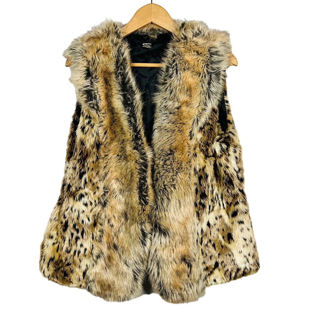 Sioni Faux Fur Vest Sleeveless Casual - L